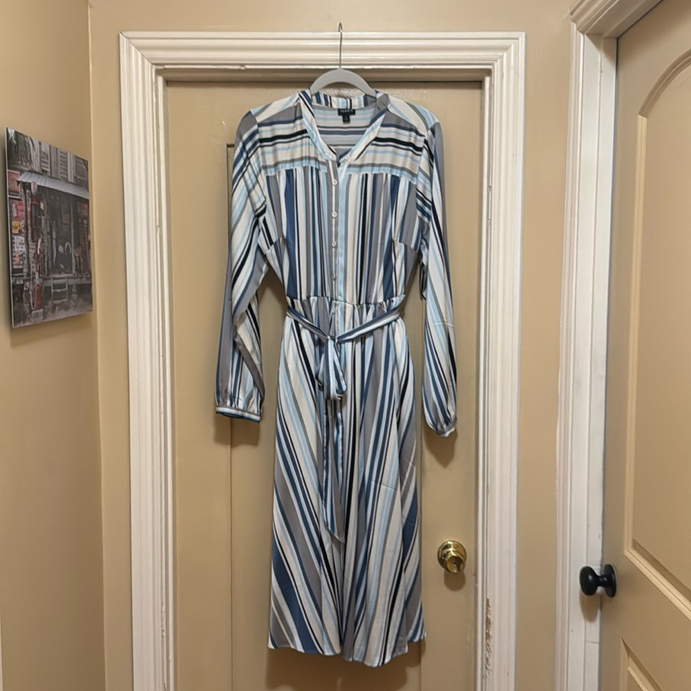 Torrid silky striped dress size 1